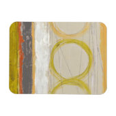 Gelbe und orangefarbene Kreise auf mehrfarbigem Hi Magnet (Horizontal)