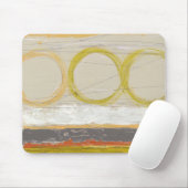Gelbe und orangefarbene Kreise auf mehrfarbigem Hi Mousepad (Mit Mouse)