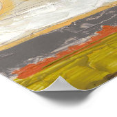 Gelbe und orangefarbene Kreise auf mehrfarbigem Hi Poster (Ecke)