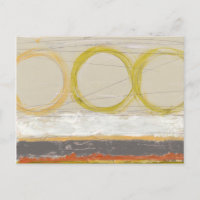 Gelbe und orangefarbene Kreise auf mehrfarbigem Hi