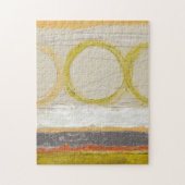 Gelbe und orangefarbene Kreise auf mehrfarbigem Hi Puzzle (Vertikal)