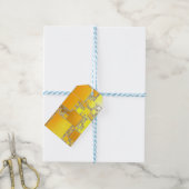 Gelbe und orangefarbene Markierung Geschenkanhänger (Mit Garn)