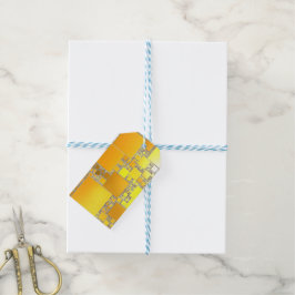 Gelbe und orangefarbene Markierung Geschenkanhänger