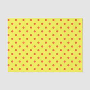 Gelbe und orangefarbene Polka-Punkte Seidenpapier