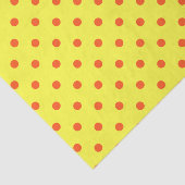 Gelbe und orangefarbene Polka-Punkte Seidenpapier (Ausschnitt)