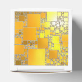 Gelbe und orangefarbene quadratische Geschenkboxen Geschenkschachtel (Oben)