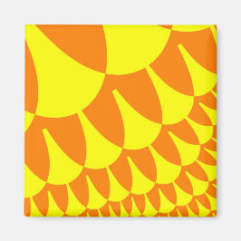 Gelbe und orangefarbene Schuppen Magnet