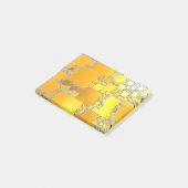 Gelbe und orangefarbene Stellen - Hinweise Post-it Klebezettel (angewinkelt)