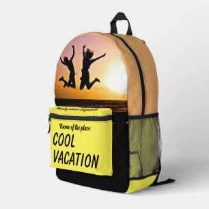 Gelbe und orangefarbene Tasche personalisiert, Fam