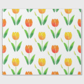 Gelbe und orangefarbene Tulpen 2 Geschenkpapier (Flach)