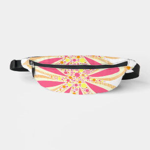Gelbe und rosa Blume Bauchtasche