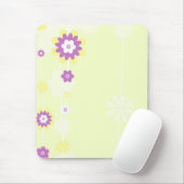 Gelbe und rosa Blume Girly Mousepad (Mit Mouse)