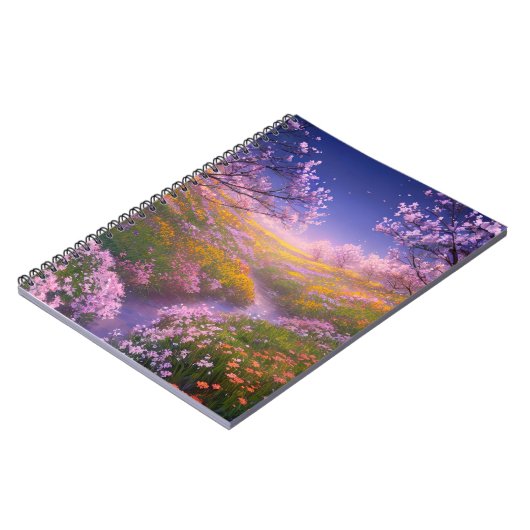 Gelbe und rosa Blume im Vollblut Notizblock (Linke Seite)