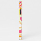 Gelbe und rosa Blume iPhone Hülle (Rechte Seite)