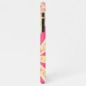 Gelbe und rosa Blume iPhone Hülle (Linke Seite)