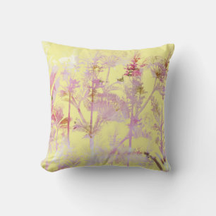 Gelbe und rosa Blume Kissen