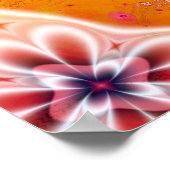 Gelbe und rosa Blumenformen Poster (Ecke)