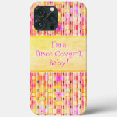 Gelbe und rosa Disco Cowgirl Fringe Case-Mate iPhone Hülle (Rückseite)