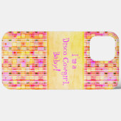 Gelbe und rosa Disco Cowgirl Fringe Case-Mate iPhone Hülle (Rückseite (Horizontal))