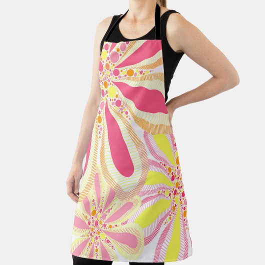 Gelbe und rosa Frühlingsblumen Schürze (InSitu)