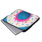 Gelbe und rosa Krautwurzel Laptopschutzhülle (Vorne Knopf)
