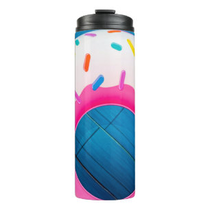 Gelbe und rosa Krautwurzel Thermosbecher