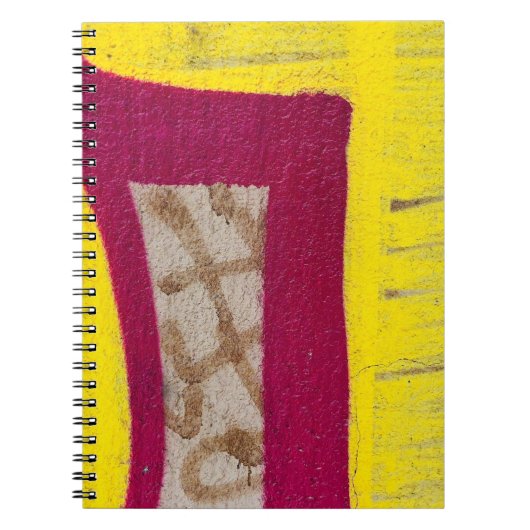 Gelbe und rosa Mauer Notizblock (Vorderseite)