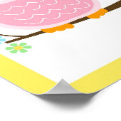 Gelbe und rosa Schmuckstücke Poster (Ecke)
