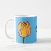 Gelbe und rosa Tulpe Kaffeetasse (Links)