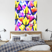 Gelbe und rosa Tulpen Farben Frühlingskunst Leinwanddruck (Insitu (Schlafzimmer))