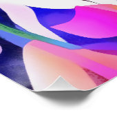 Gelbe und rosa Tulpen Farben Frühlingskunst Poster (Ecke)