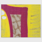 Gelbe und rosa Wand Geschenkpapier (Flach)