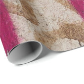 Gelbe und rosa Wand Geschenkpapier (Rolleneckpunkt)