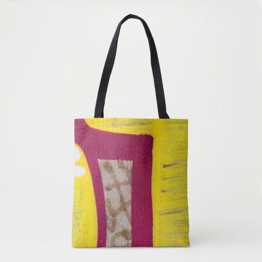 Gelbe und rosa Wand Tasche (Vorderseite)