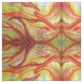 Gelbe und rote Abstrakte Kunst Stoff (Nahaufnahme)