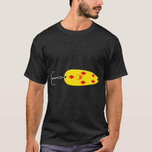 Gelbe und rote Angelköder T-Shirt