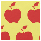 Gelbe und rote Äpfel Stoff (Nahaufnahme)