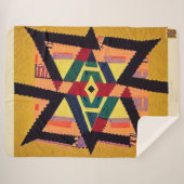 Gelbe und rote Aztekendecke Sherpadecke (Vorderseite (Horizontal))
