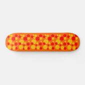 Gelbe und rote Blasen auf Orange Skateboard (Horizontal)