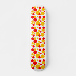 Gelbe und rote Blasen Skateboard