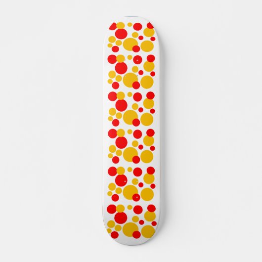 Gelbe und rote Blasen Skateboard (Vorne)