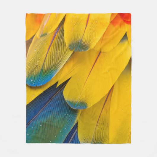 Gelbe und rote Blume Fleecedecke (Vorderseite)