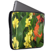 Gelbe und rote Blume Laptopschutzhülle (Vorne Rechts)