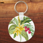 Gelbe und rote Blume Schlüsselanhänger (Vorderseite)