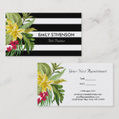 Gelbe und rote Blume Visitenkarte (Vorne/Hinten)