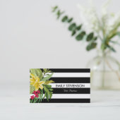 Gelbe und rote Blume Visitenkarte (Stehend Vorderseite)