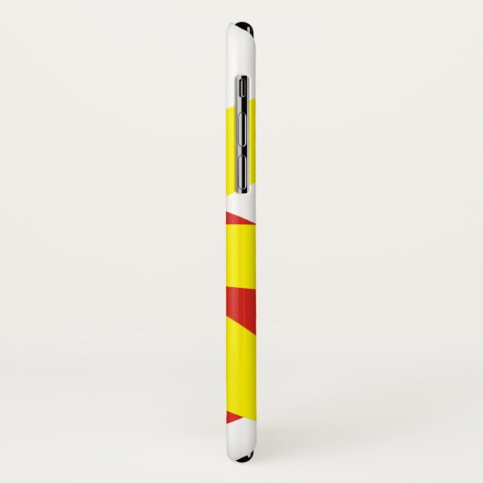 Gelbe und rote Farbige Blume und Name Blumen Case-Mate iPhone Hülle (Hinten/Links)