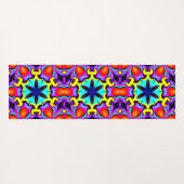 Gelbe und rote Gemusterte Yogamatze Yogamatte (Rückseite (Horizontal))