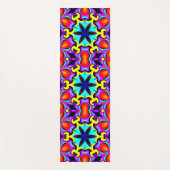 Gelbe und rote Gemusterte Yogamatze Yogamatte (Vorderseite)