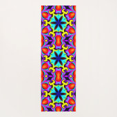 Gelbe und rote Gemusterte Yogamatze Yogamatte (Rückseite)